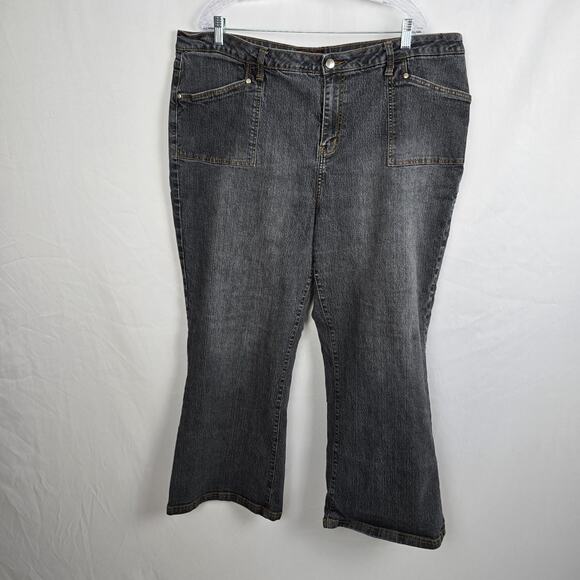 ZD Premium Boot Cut Jeans Women's 26 Short Gray Charcoal Wash - Picture 1 of 16
